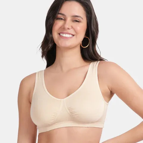 Envie Non-Padded Non-Wired Full Coverage Sleeping Bra - NVB1022 (Nude)