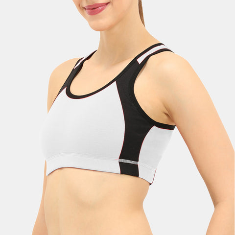 Envie Padded Non-Wired Full Coverage Sports Bra - NVB1051 (Grey Melange)