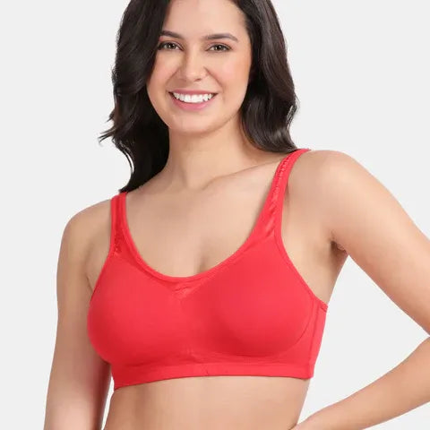 Seamless red t shirt bra Envie full coverage non wired non padded lightweight comfortable bra for women