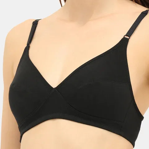 Seamless black minimiser bra Envie 3/4th coverage non wired lightweight comfortable bra for women