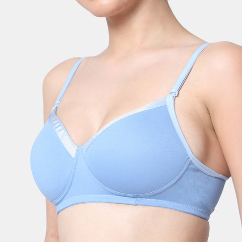 Envie Padded Non-Wired 3/4th Coverage T-Shirt Bra - NVB1007 (Blue)
