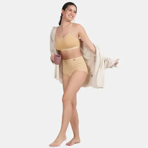 Soft comfortable girls bra nude Envie 3/4th coverage non wired non padded lightweight beginners bra for teens