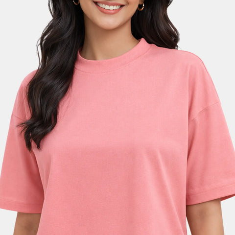 Envie Relaxed Fit Short Sleeve T-Shirt - NVTS1002 (Peach)