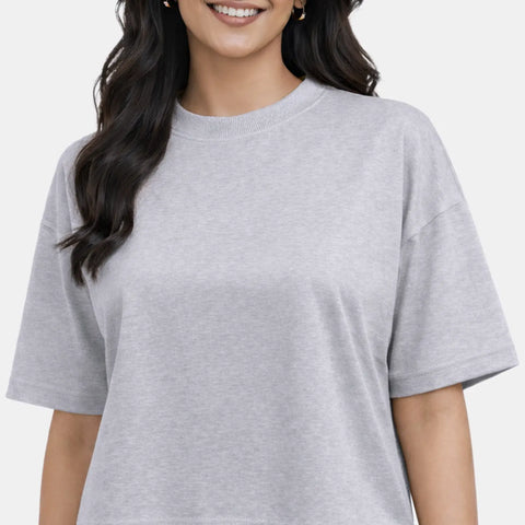 Envie Relaxed Fit Short Sleeve T-Shirt - NVTS1002 (Grey Melange)