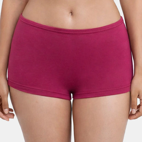 Envie Regular Fit Mid Rise Boyshorts - NVS5018 (Dark Maroon)