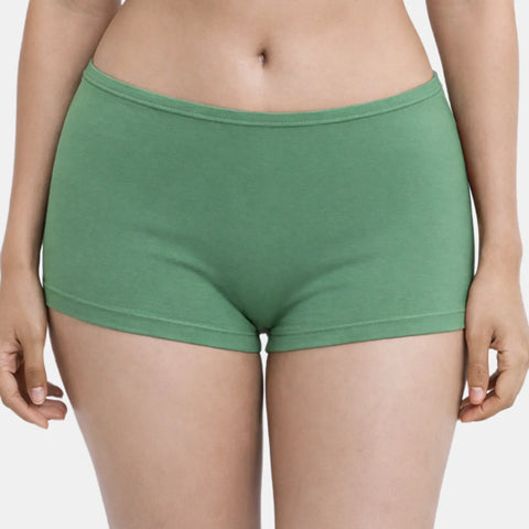 Envie Regular Fit Mid Rise Boyshorts - NVS5018 (Fair Green)
