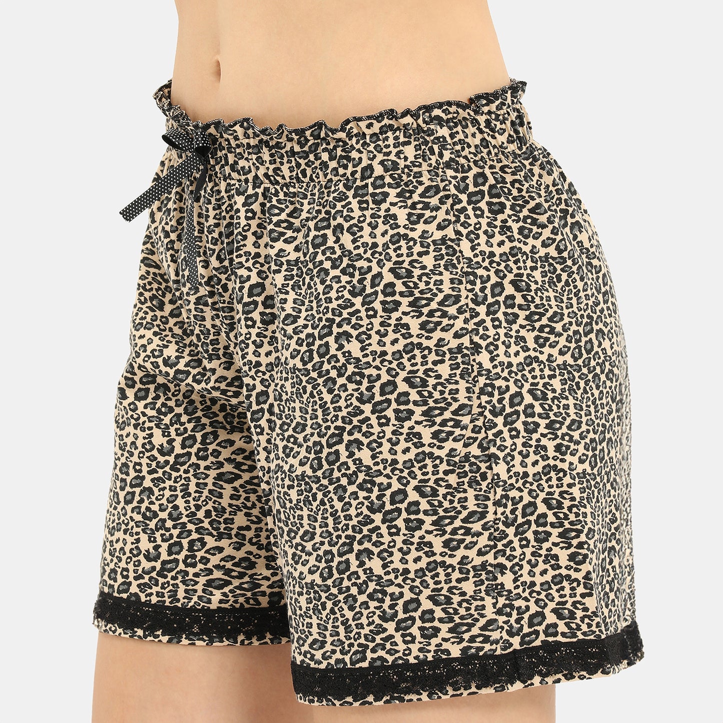 Envie Regular Fit Night Shorts Cheeta Pt - Assorted - NVS5006