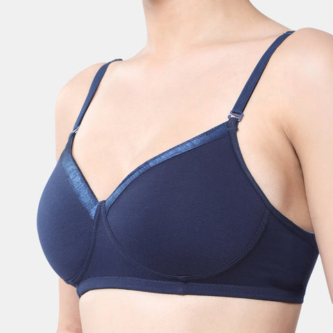 Envie Value + Padded Non-Wired 3/4th Coverage T-Shirt Bra - NVB1007 (Navy)