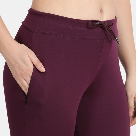 Envie Regular Fit Ankle Length Track Pant - NVTP8008 (Plum Plum)