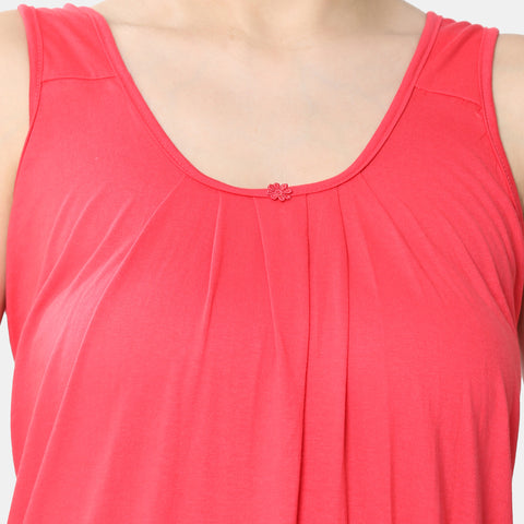 Envie Relaxed Fit Scoop Neck Nighty Slip - NVC3029 (True Red)