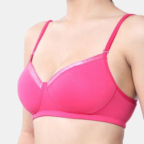 Envie Padded Non-Wired 3/4th Coverage T-Shirt Bra - NVB1007 (Fusia)