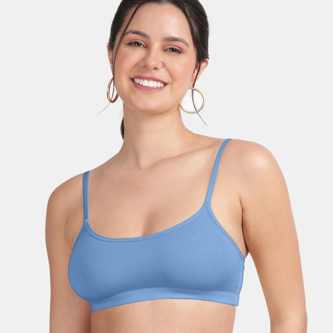 Envie Girls Non-Padded Non-Wired Full Coverage Beginners Bra - NVGB1008 (Blue)