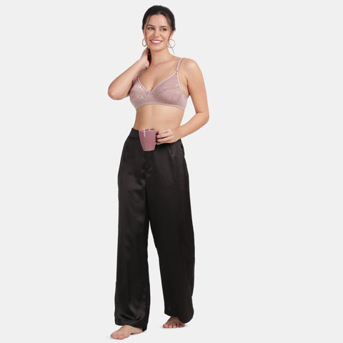 Envie Non-Padded Non-Wired 3/4th Coverage Lace Bra - NVB1133 (Mauve Mist)