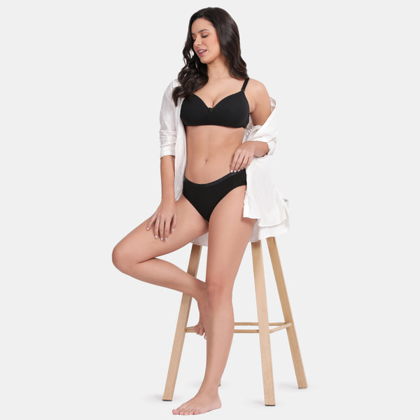 Envie Low Rise Half Coverage Bikini (Pack of 3) - NVP2053 (Black Maroon Nude)