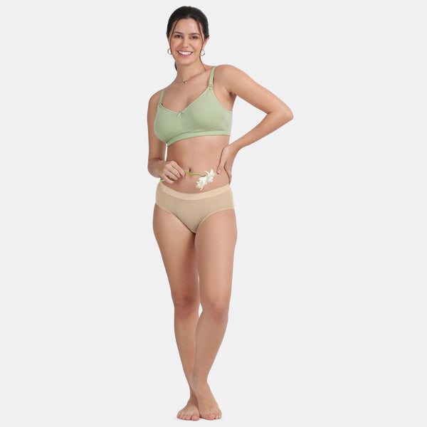 Envie Medium Rise 3/4th Rear Coverage Hipster(Pack Of 2) - NVP2059(Nude Dark Maroon)