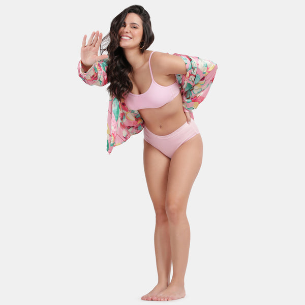 Envie Pack of 2 Girls Non-Padded Non-Wired Full Coverage Teenage Bra - EVEGBA006 (Light Pink)