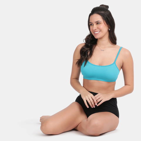 Envie Value+ Girls Non-Padded Non-Wired Full Coverage Teenage Bra - EVEGBA006 (Blue Attol)