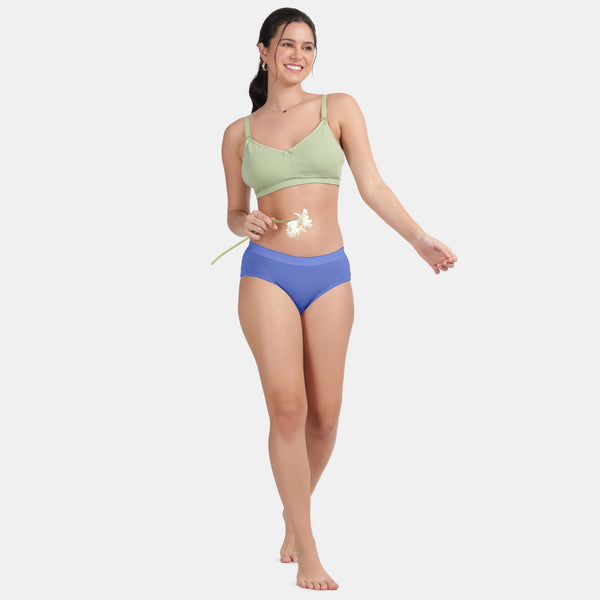 Envie Medium Rise 3/4th Rear Coverage Hipster(Pack Of 2) - NVP2059(Blue Nude)