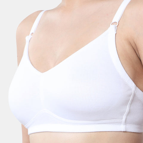Envie Non-Padded Non-Wired Full Coverage T-Shirt Bra - NVB1092 (White)