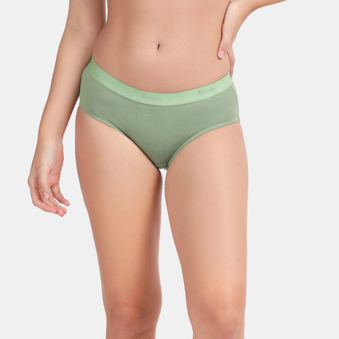 Envie Medium Rise 3/4th Rear Coverage Hipster(Pack Of 2) - NVP2059(Woodrose fair Green)