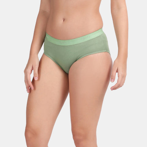 Envie Medium Rise 3/4th Rear Coverage Hipster(Pack Of 2) - NVP2059(Woodrose fair Green)