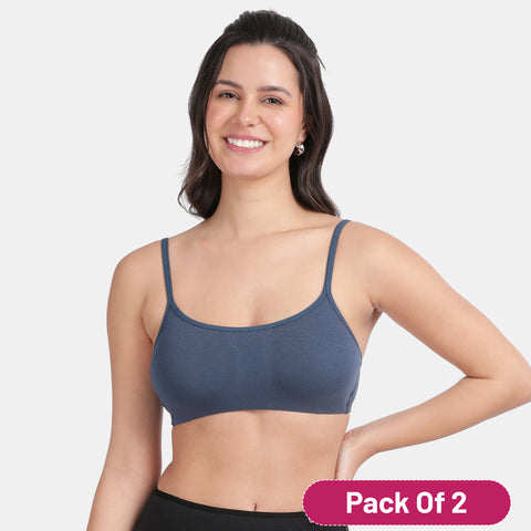 Envie Value+ Girls Non-Padded Non-Wired Full Coverage Teenage Bra - EVEGBA006 (Dark Denim)