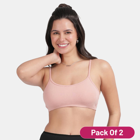 Envie Value+ Girls Non-Padded Non-Wired Full Coverage Teenage Bra - EVEGBA006 (Peach)