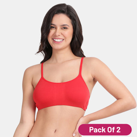 Envie Value+ Girls Non-Padded Non-Wired Full Coverage Teenage Bra - EVEGBA006 (True Red)