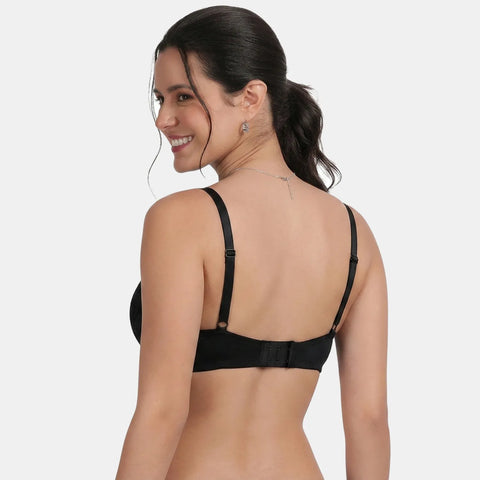 Envie Padded Non-Wired 3/4th Coverage Lace Bra - NVB1130 (Black)