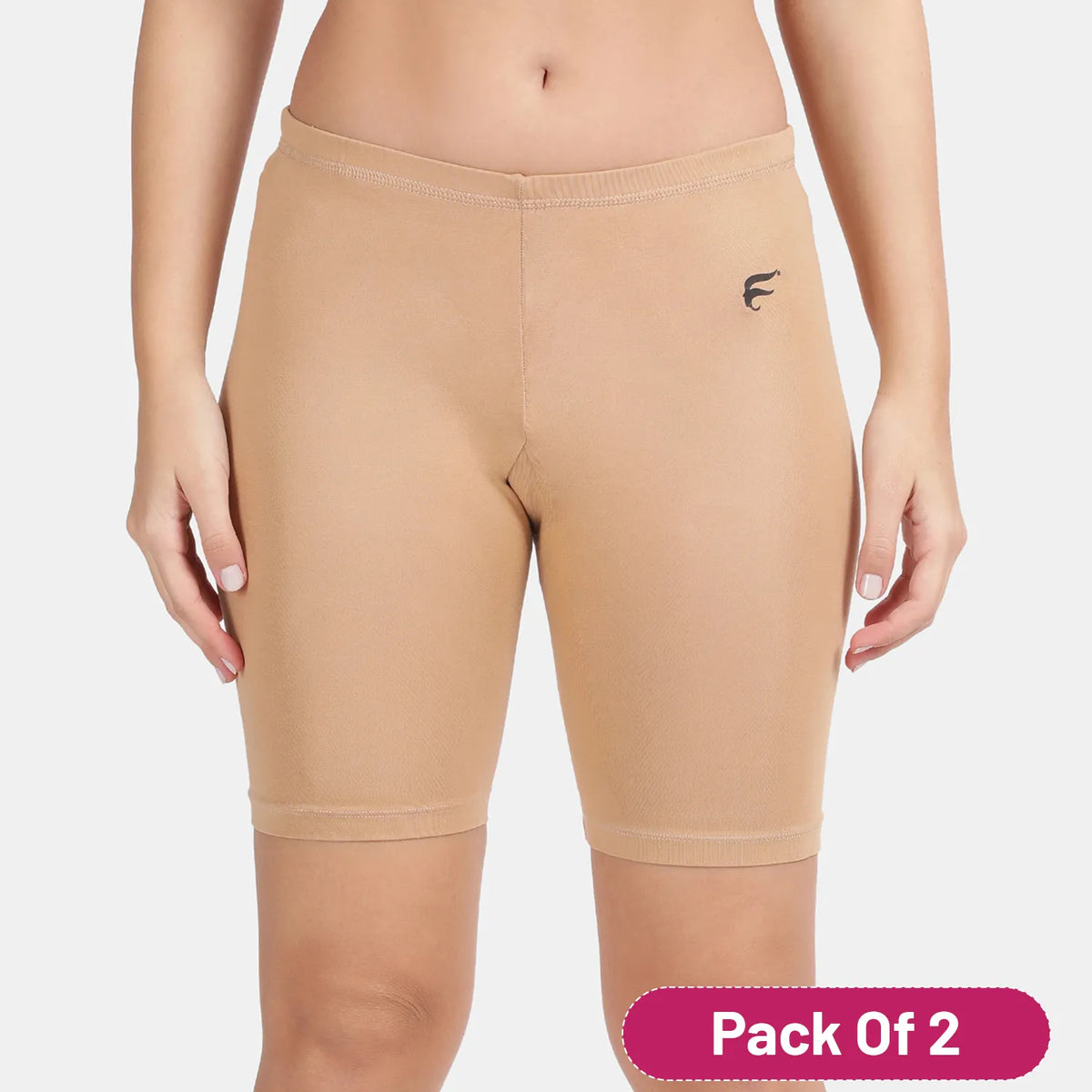 Envie Pack of 2 Hugged Fit Thigh Length Cycling Shorts - NVS5019 (J.Skin)