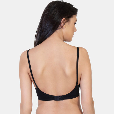 Envie Non-Padded Non-Wired 3/4th Coverage T-Shirt Bra-EVEBA002 (Black)