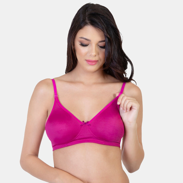 Envie Non-Padded Non-Wired 3/4th Coverage T-Shirt Bra-EVEBA002 (Fusia)