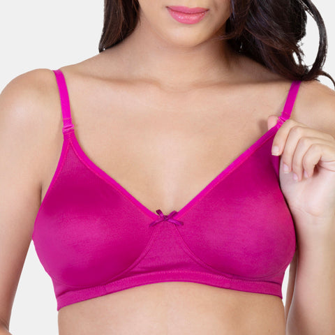 Envie Non-Padded Non-Wired 3/4th Coverage T-Shirt Bra-EVEBA002 (Fusia)