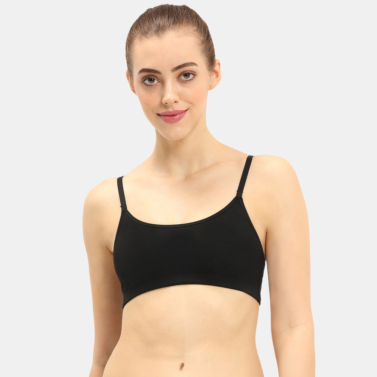 Envie Girls Non-Padded Non-Wired Full Coverage Beginners Bra - EVEGBA005 (Black)