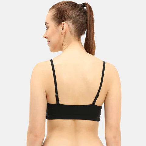 Envie Girls Non-Padded Non-Wired Full Coverage Beginners Bra - EVEGBA005 (Black)