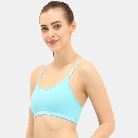 Envie Girls Non-Padded Non-Wired Full Coverage Beginners Bra - EVEGBA005 (Blue Curacao)