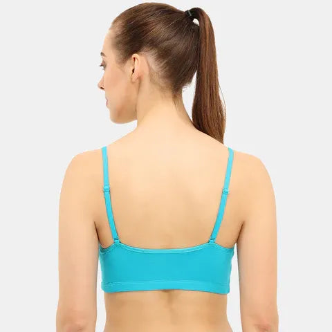 Envie Girls Non-Padded Non-Wired Full Coverage Beginners Bra - EVEGBA005 (Blue Attol)