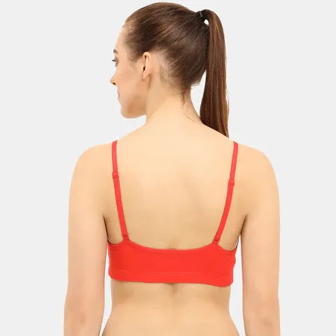Envie Girls Non-Padded Non-Wired Full Coverage Beginners Bra - EVEGBA005 (Coral Red)
