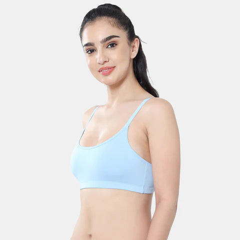 Powder Blue beginners bra Envie girls non padded non wired full coverage comfortable training bra for daily wear