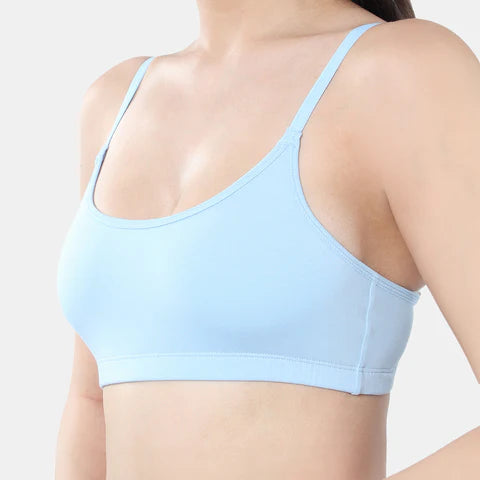 Powder Blue beginners bra Envie girls non padded non wired full coverage comfortable training bra for daily wear
