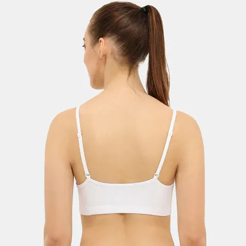 White beginners bra Envie girls non padded non wired full coverage comfortable training bra for daily wear