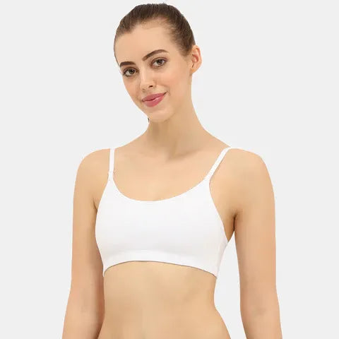White beginners bra Envie girls non padded non wired full coverage comfortable training bra for daily wear