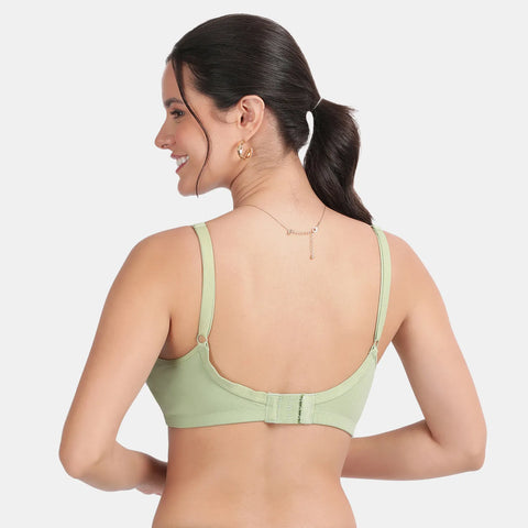 Envie Non-Padded Non-Wired 3/4th Coverage Maternity Bra - NVB1116 (Fair Green)