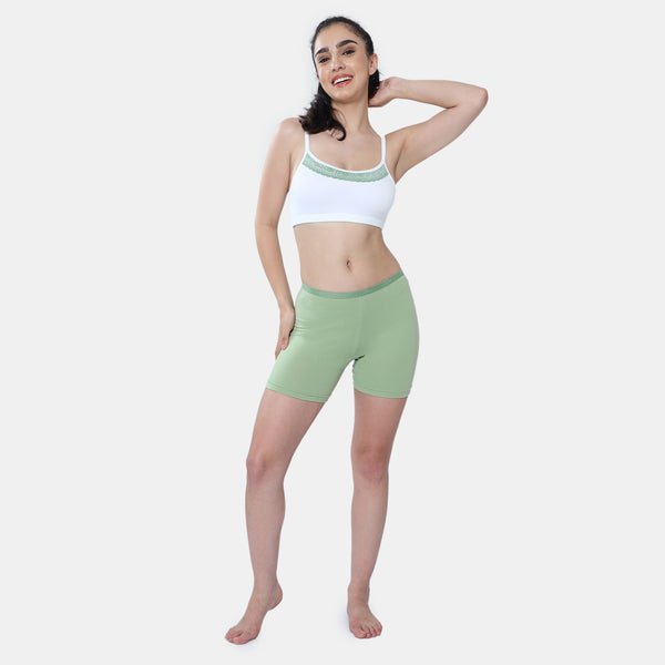 Envie Hugged Fit Thighcling Shorts - NVS5029 (Fair Green)