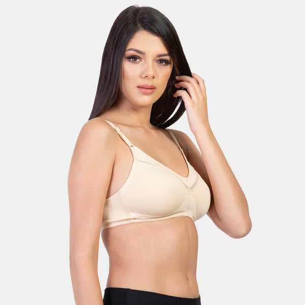 Envie Non-Padded Non-Wired Full Coverage Minimizer Bra - NVB1005 (Beige)