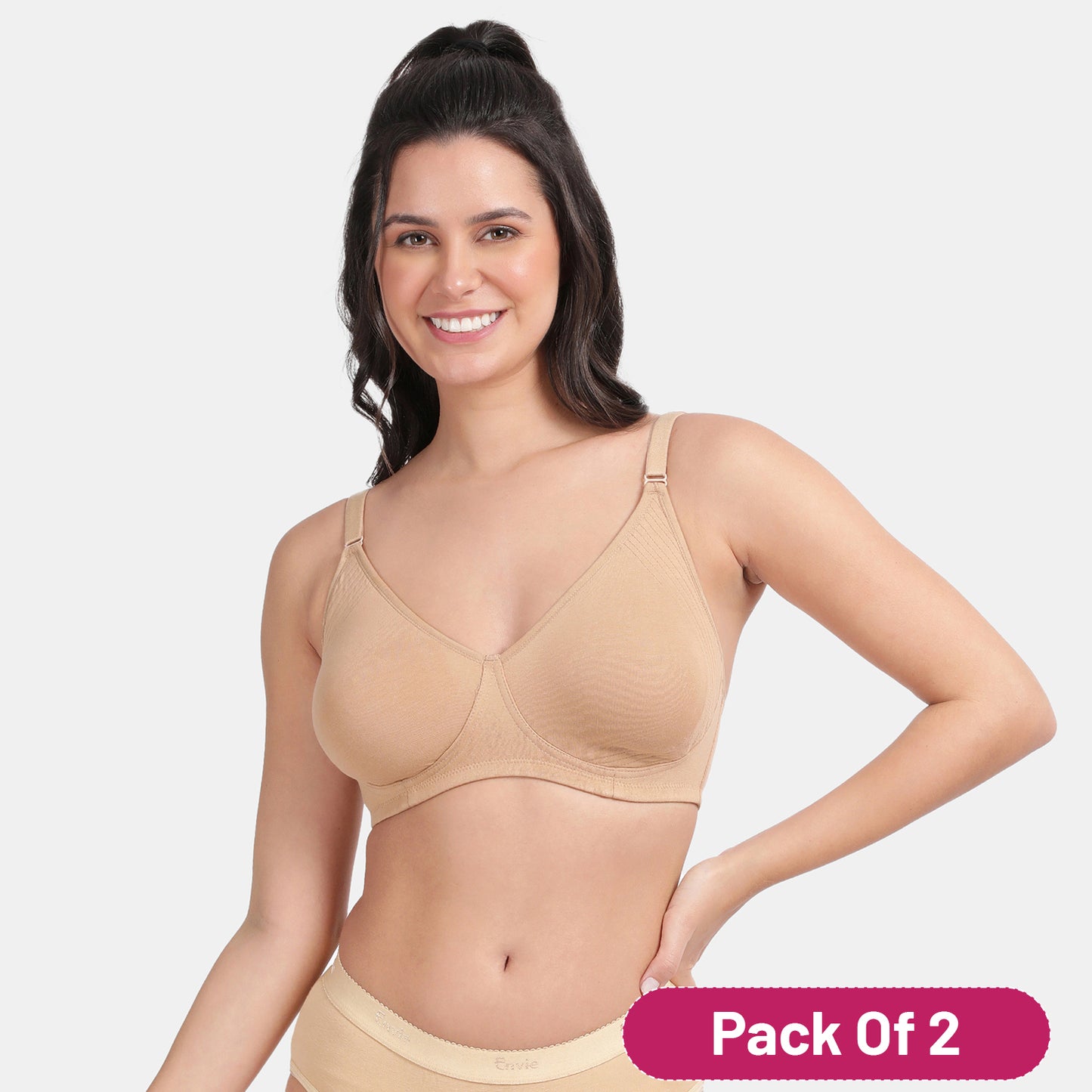 Envie Value+ Non-Padded Non-Wired 3/4th Coverage Minimiser Bra - NVB1024