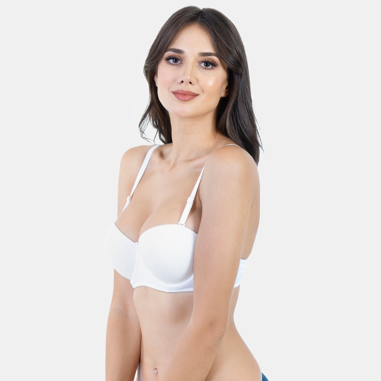 Envie Padded Wired Demi Cup Balconette Bra - NVB1030