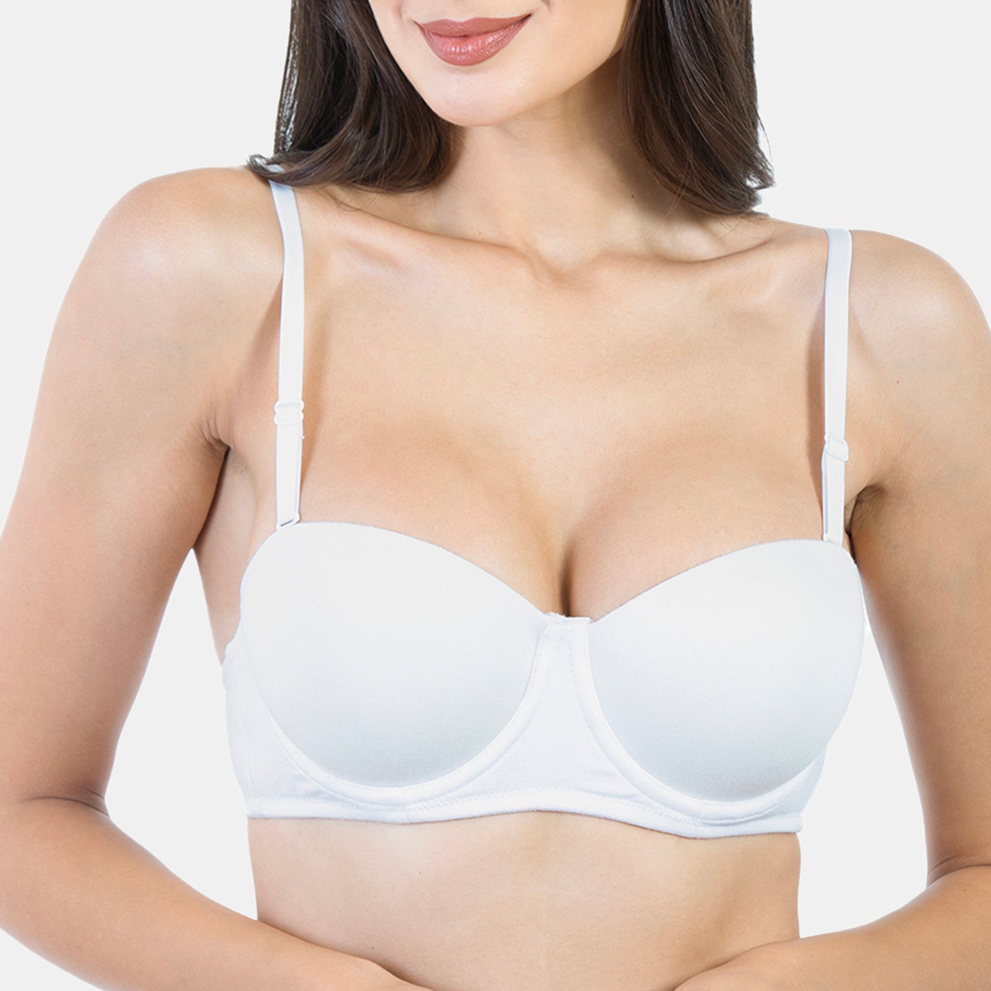 Envie Padded Wired Demi Cup Balconette Bra - NVB1030