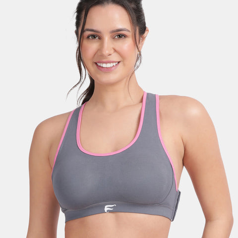 Envie Padded Non-Wired Full Coverage Sports Bra - NVB1050 (Grisaille Pink)