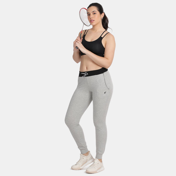 Envie Padded Non-Wired Full Coverage Sports Bra - NVB1068 (Black Grey Melange)